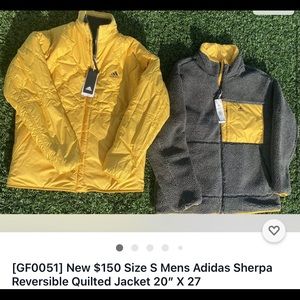 New Gold & Gray Reversible Sherpa Quilted